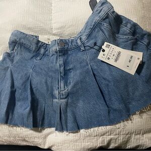Micro Jean Mini Skirt Zara Size M